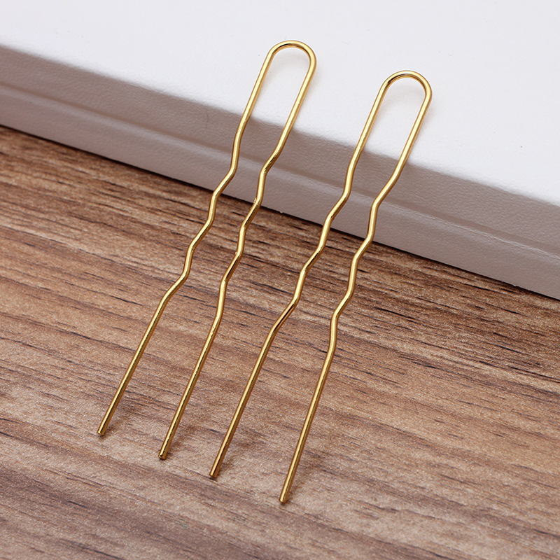 Vintage Collectible Item - 50Pcs Simple U Shape Metal Hairpin