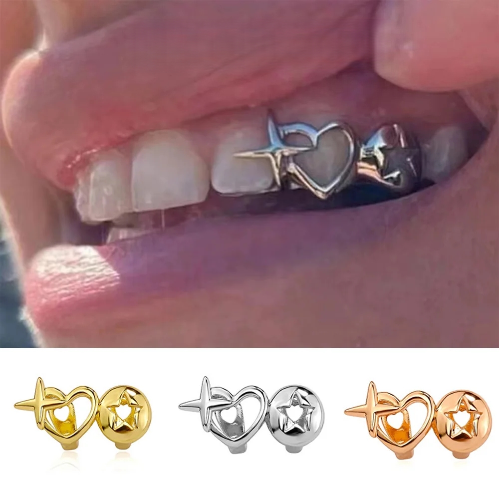 Vintage Collectible Item - Punk Hip Hop Hollow Heart Teeth