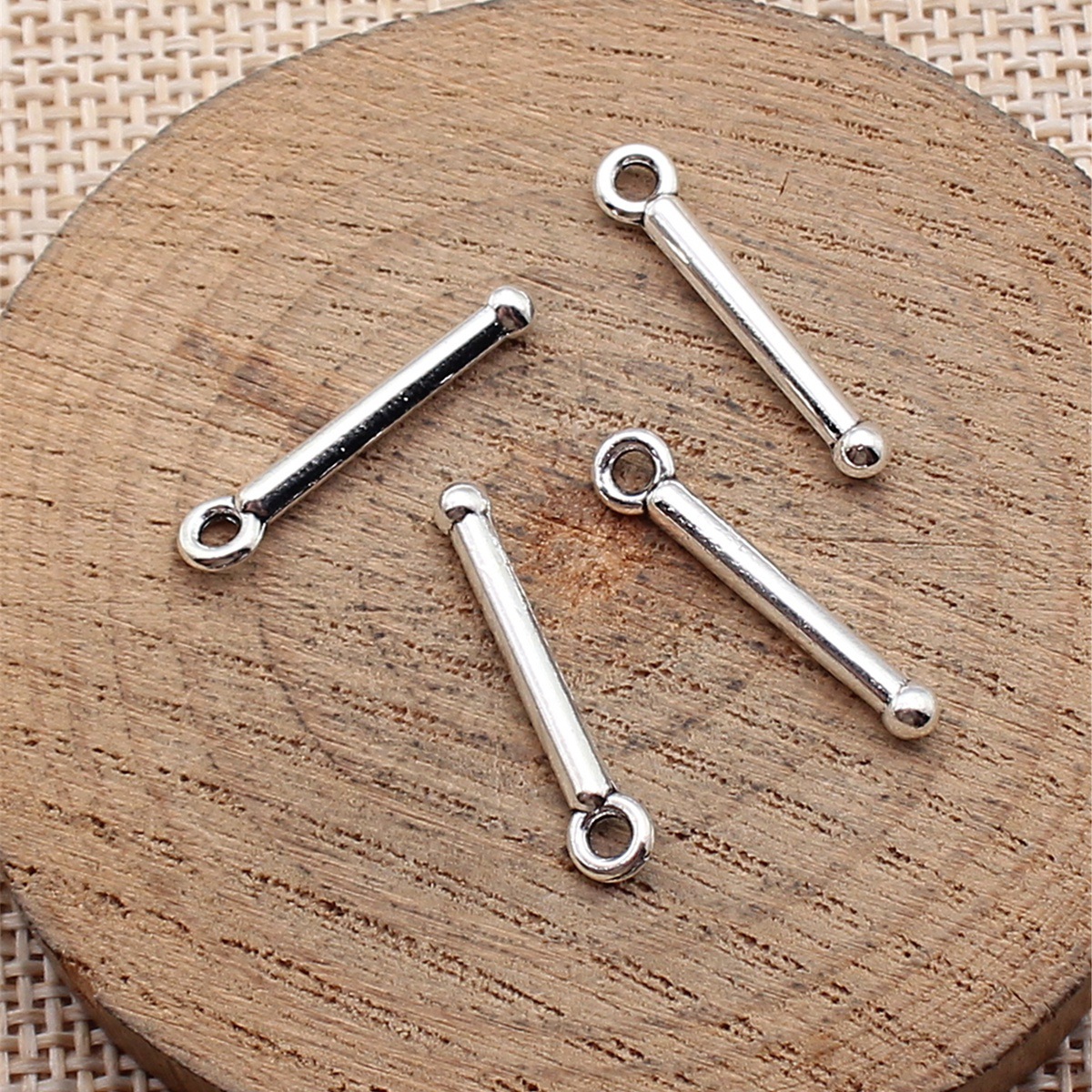 Vintage Collectible Item - 80pcs 22x4.3mm(0.87x0.17inch) Antique Silver Color Drumstick