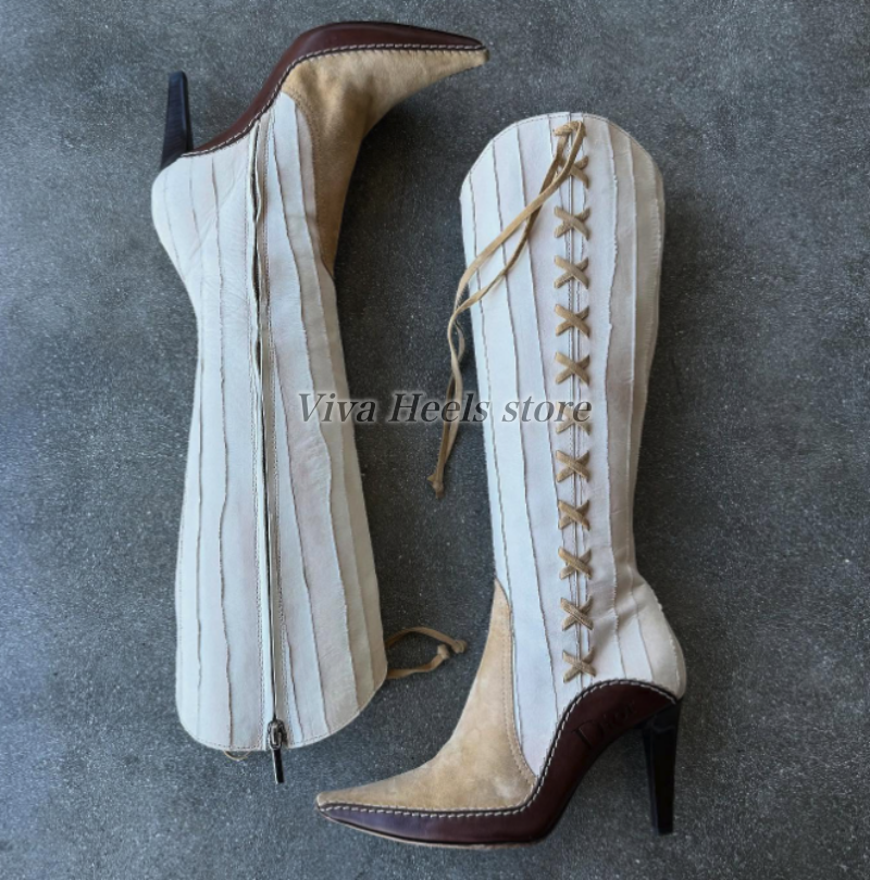 Vintage white leather mixed co - Vintage Zipper reseña y precio
