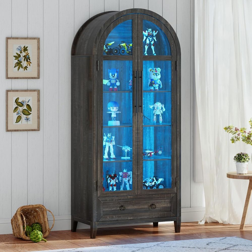 73 Arched Glass Display Cabine - Collectible Collection reseña y precio