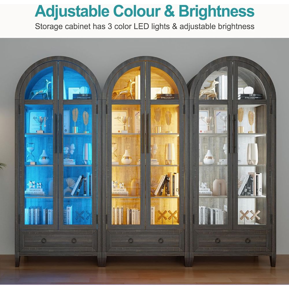73 Arched Glass Display Cabine - Collectible Collection reseña y precio