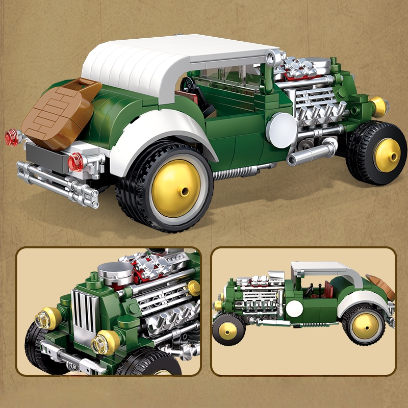 Retro vintage car building blo - Vintage Collectible Cars reseña y precio