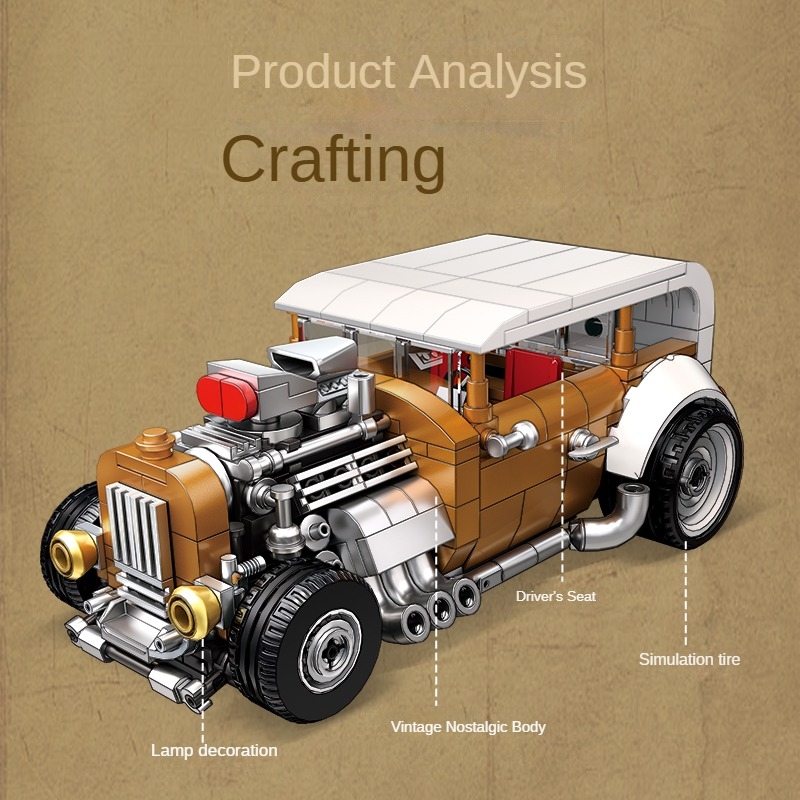 Retro vintage car building blo - Vintage Collectible Cars reseña y precio