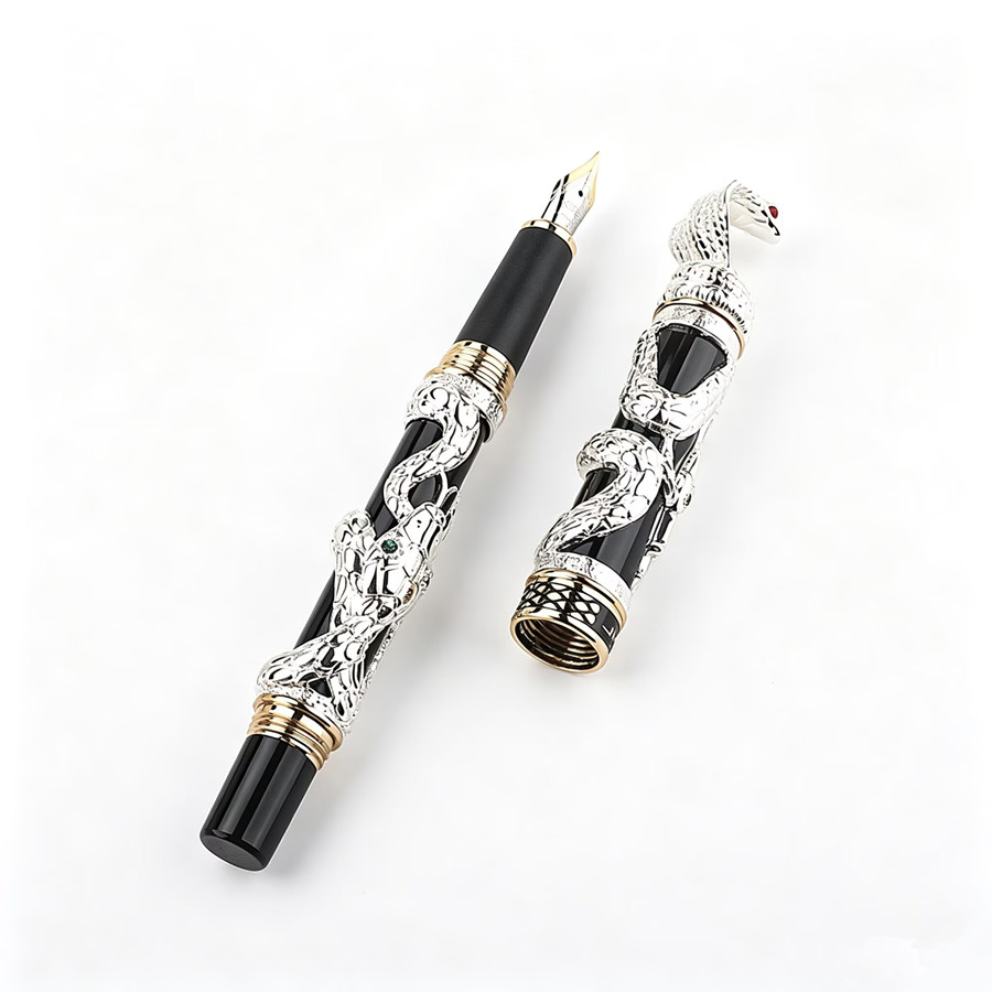 Jinhao Luxury 3D Snake Embosse - Vintage Collectible Pens reseña y precio