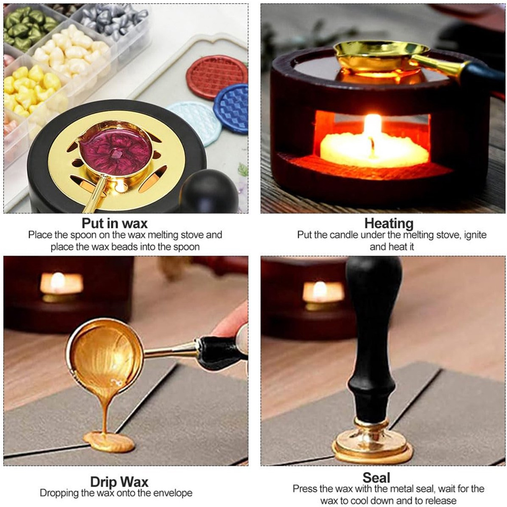2/3Pcs Sealing Wax Stamps Set  - Vintage Collectible Stamps reseña y precio