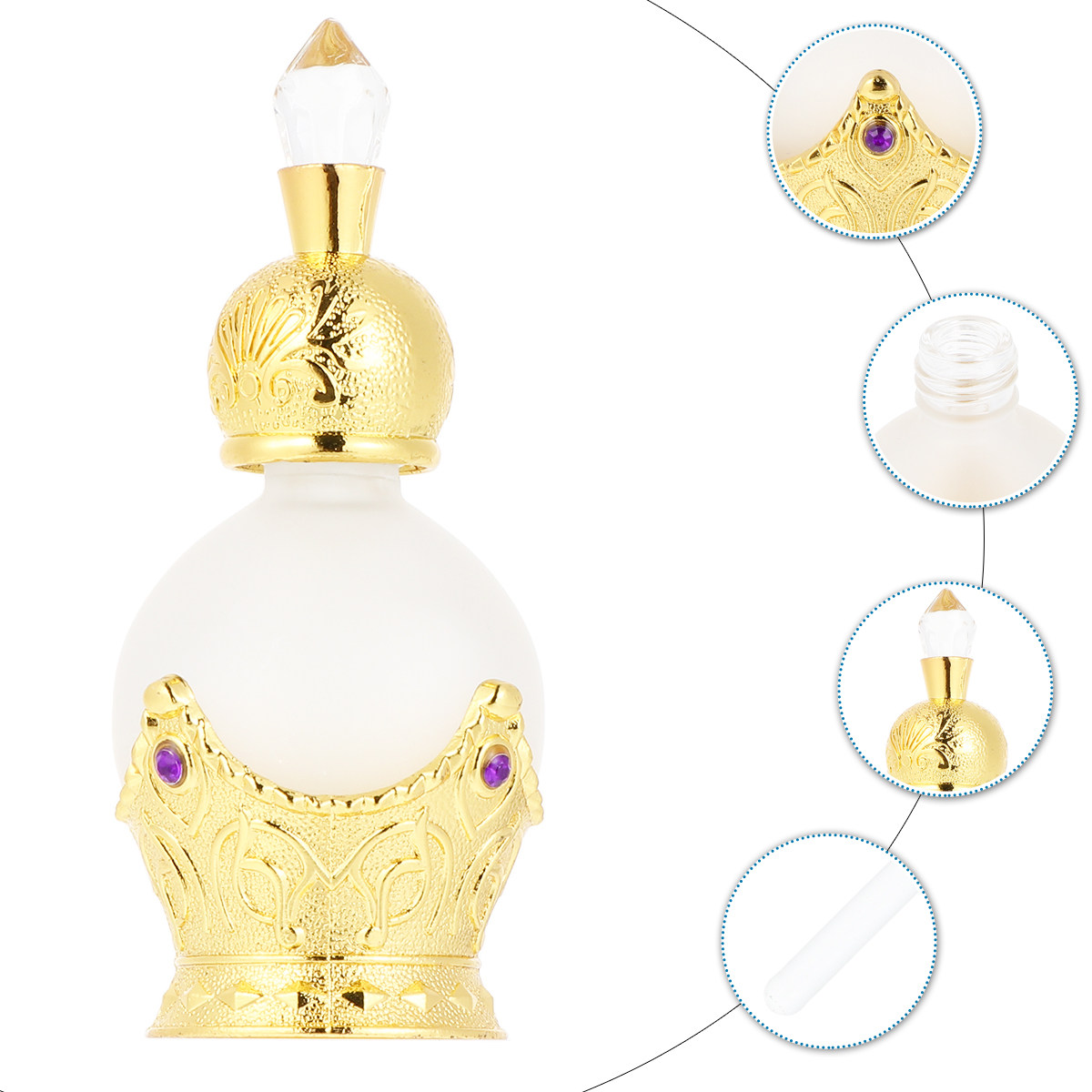 15Ml Gold Perfume Bottle Vinta - Vintage Collectible Perfume Bottles reseña y precio