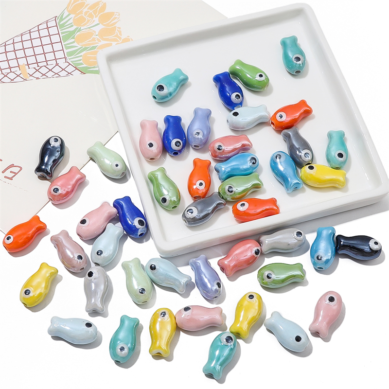 10Pcs Vintage Fish Ceramic Bea - Vintage Collectible Item reseña y precio