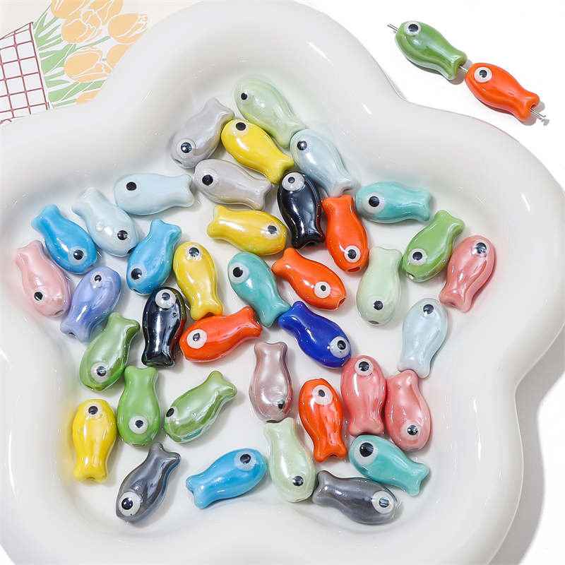 10Pcs Vintage Fish Ceramic Bea - Vintage Collectible Item reseña y precio