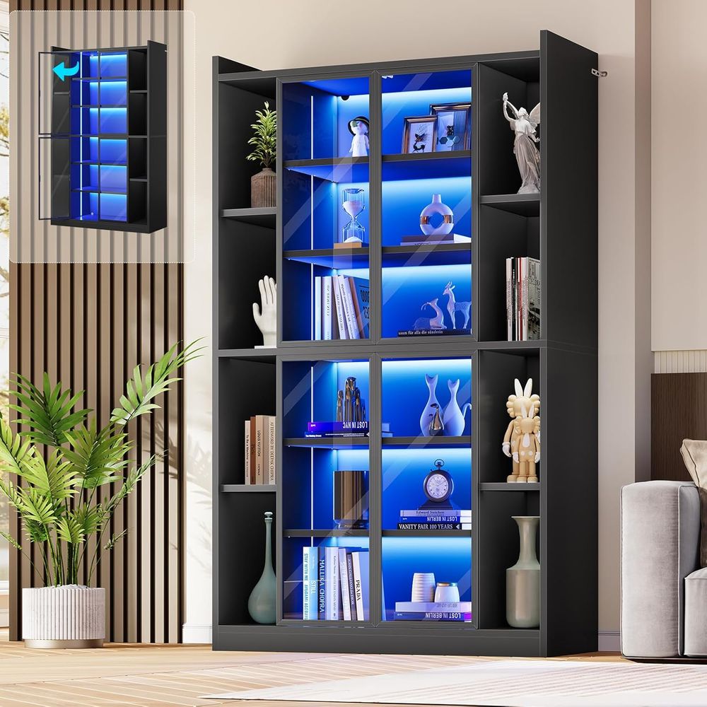 6-Tier Black Acrylic Glass Dis - Collectible Collection reseña y precio