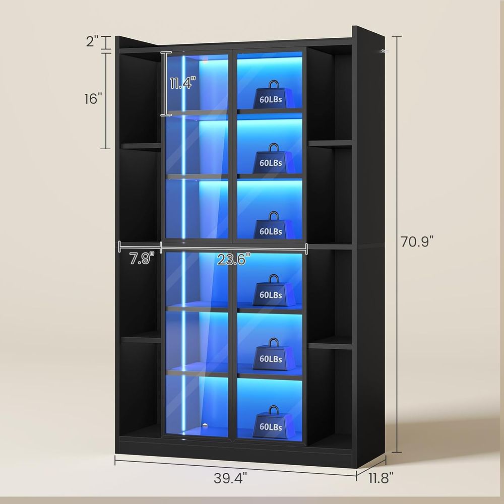 6-Tier Black Acrylic Glass Dis - Collectible Collection reseña y precio