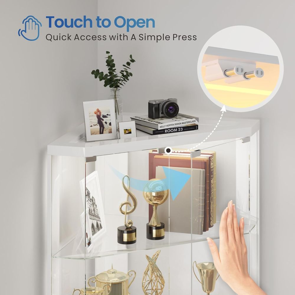 5-Tier White Display Cabinet w - Collectible Collection reseña y precio