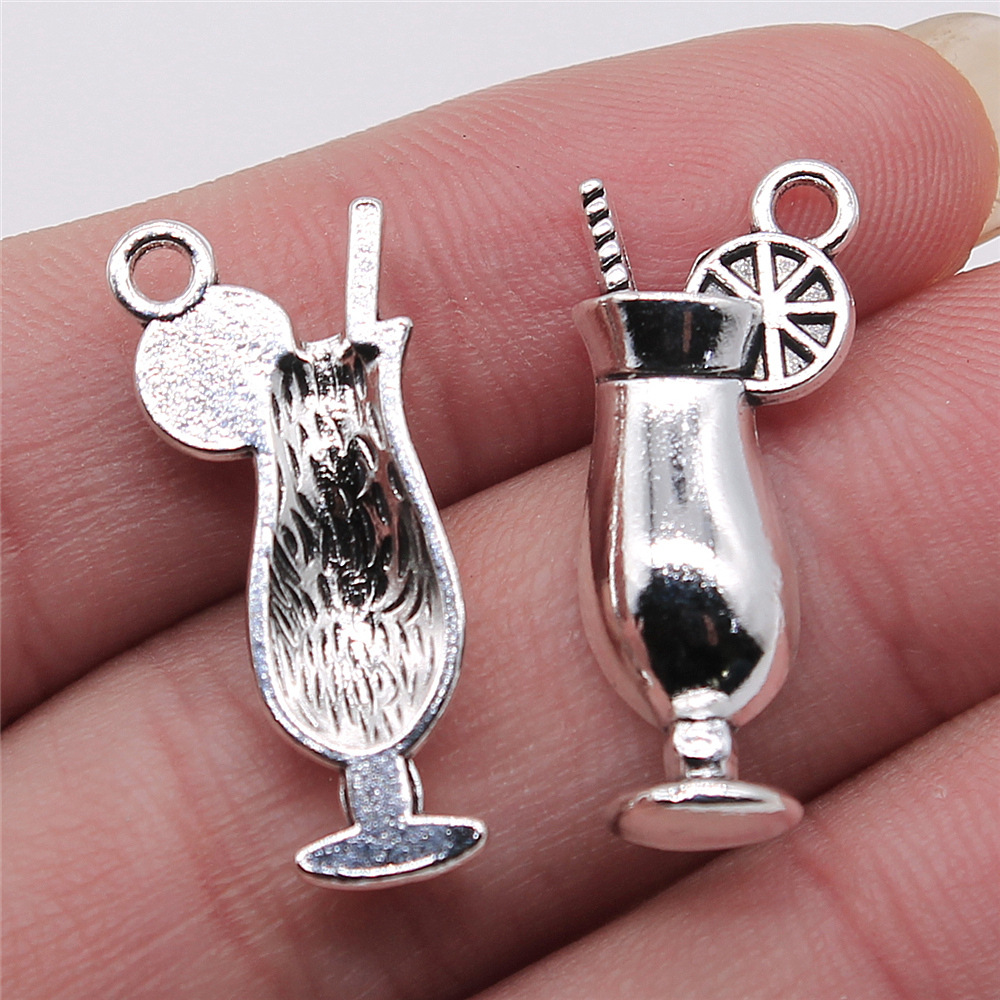 4pcs 12x28mm Antique Silver Co - Vintage Collectibles For Sale reseña y precio