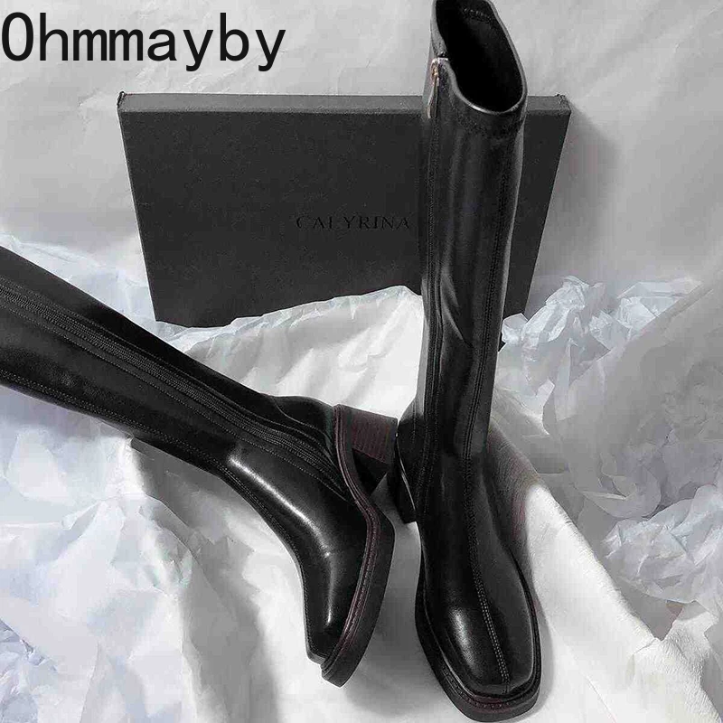 Vintage Thick Heel Women Knee  - Vintage Zipper reseña y precio