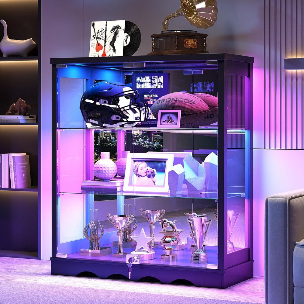 39 Tall Glass Curio Cabinet wi - Collectible Collection reseña y precio