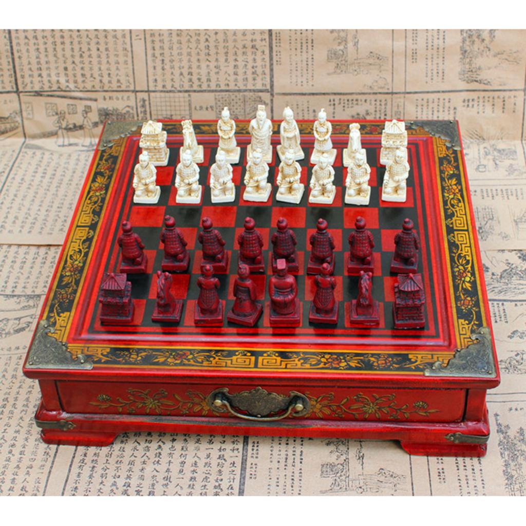 Chinese Chess Set Vintage Terr - Vintage Collectible Board Games reseña y precio