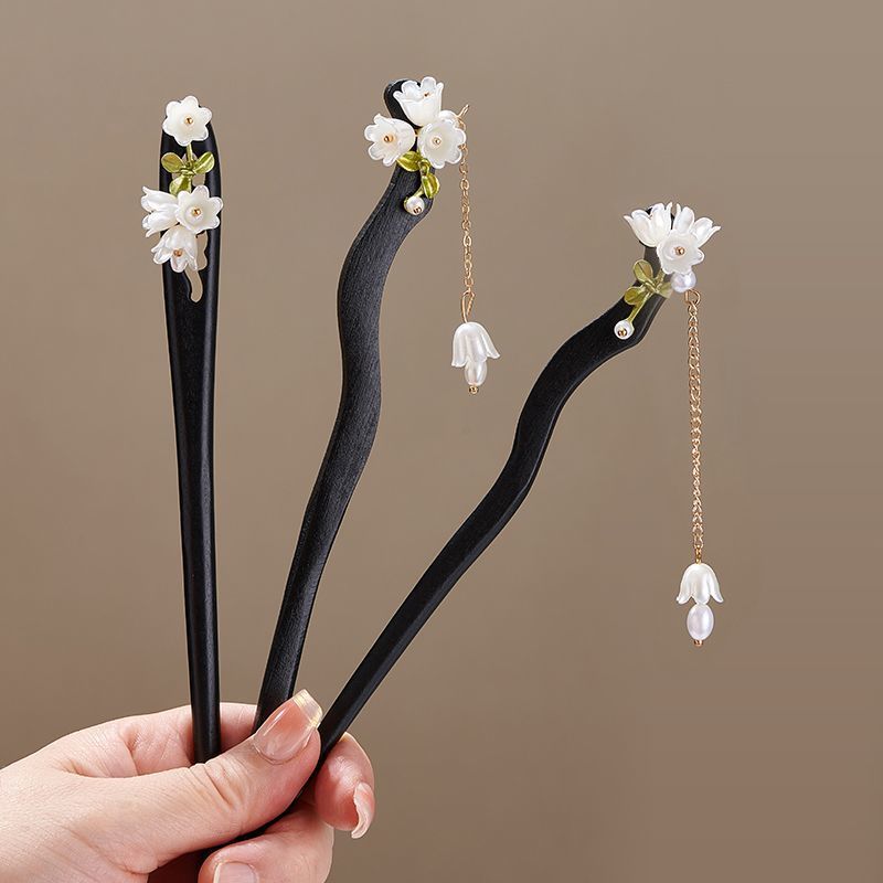 Wooden Flower Hairpin Vintage  - Vintage Collectible Item reseña y precio