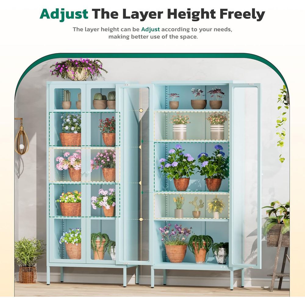 Tall Glass Display Cabinet for - Collectible Collection reseña y precio