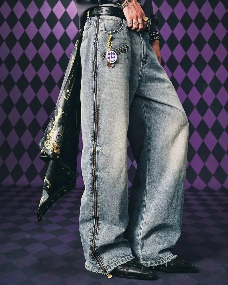 Y2K Streetwear Men Hip Hop Har - Vintage Zipper reseña y precio