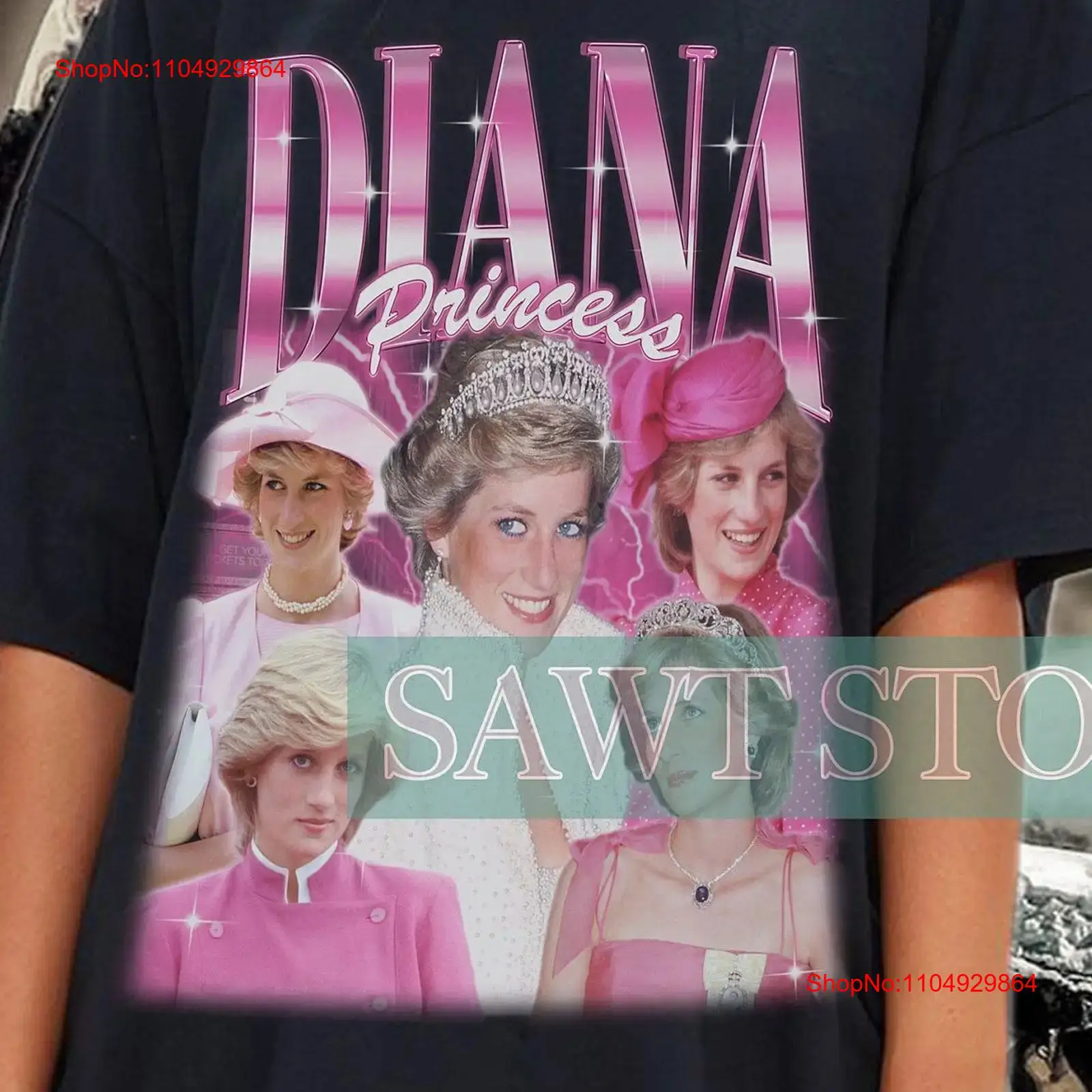 PRINCESS DIANA Retro T Shirt F - Vintage Collectible Figures reseña y precio