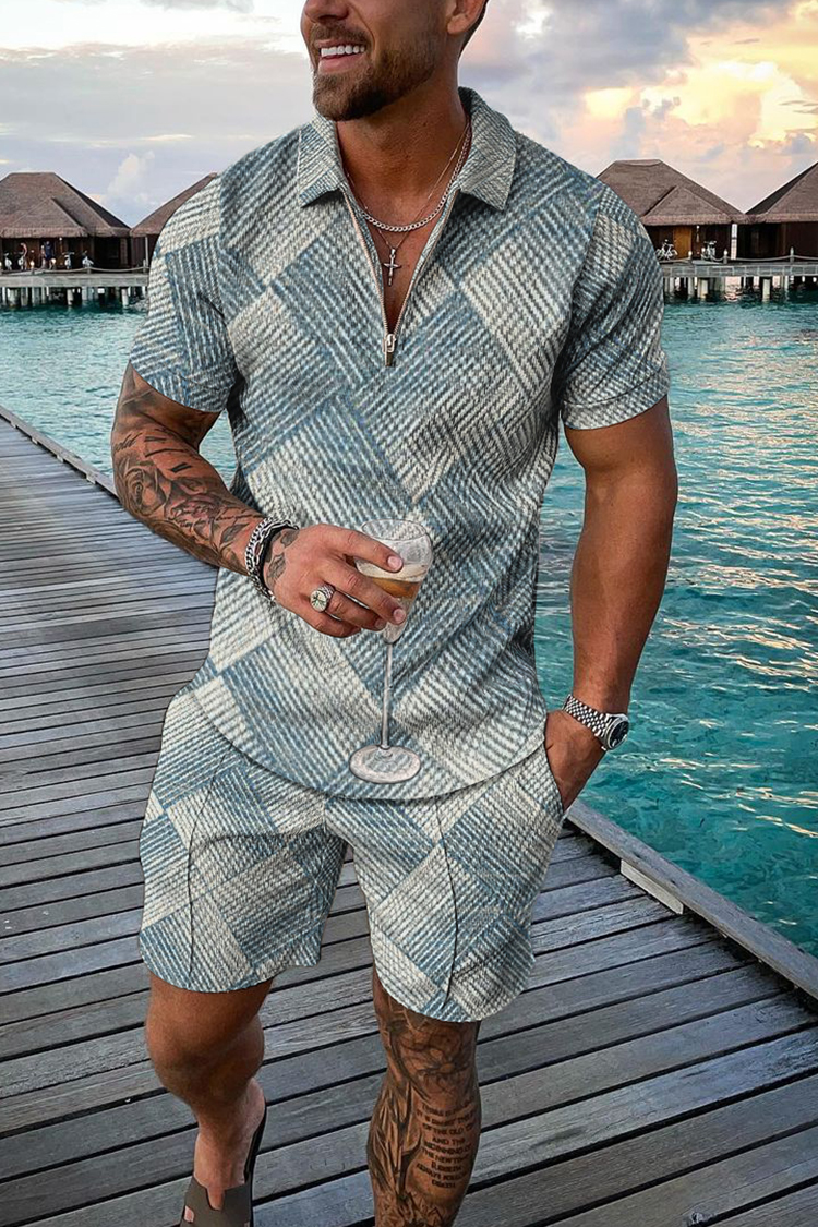 Vintage Men's Summer Casual Po - Vintage Zipper reseña y precio
