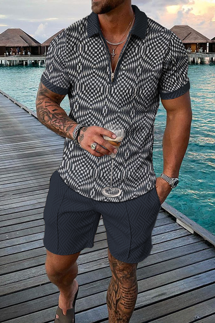 Vintage Men's Summer Casual Po - Vintage Zipper reseña y precio