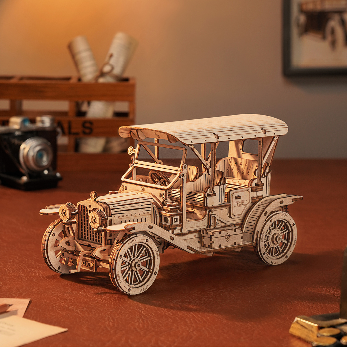Robotime Rokr Classic Car 3D W - Vintage Collectible Cars reseña y precio