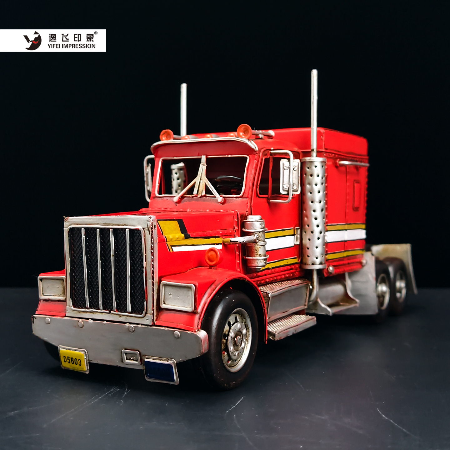 Vintage Red Semi Truck Iron Ar - Vintage Collectible Trucks reseña y precio