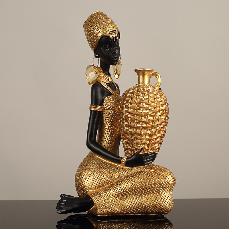 African Girl Holding A Plate S - Vintage Collectible Furniture reseña y precio