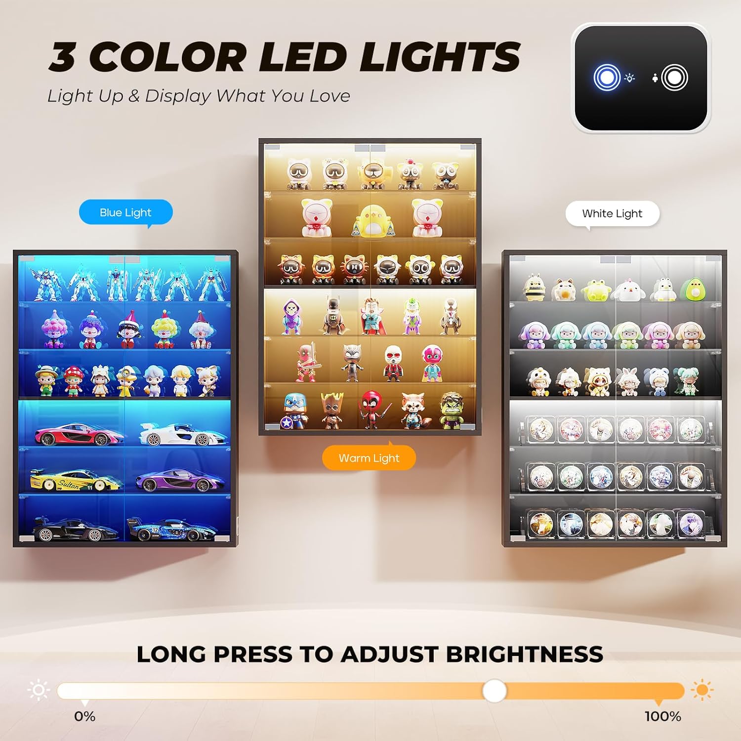 6-Tier Wall Display Case with  - Collectible Collection reseña y precio