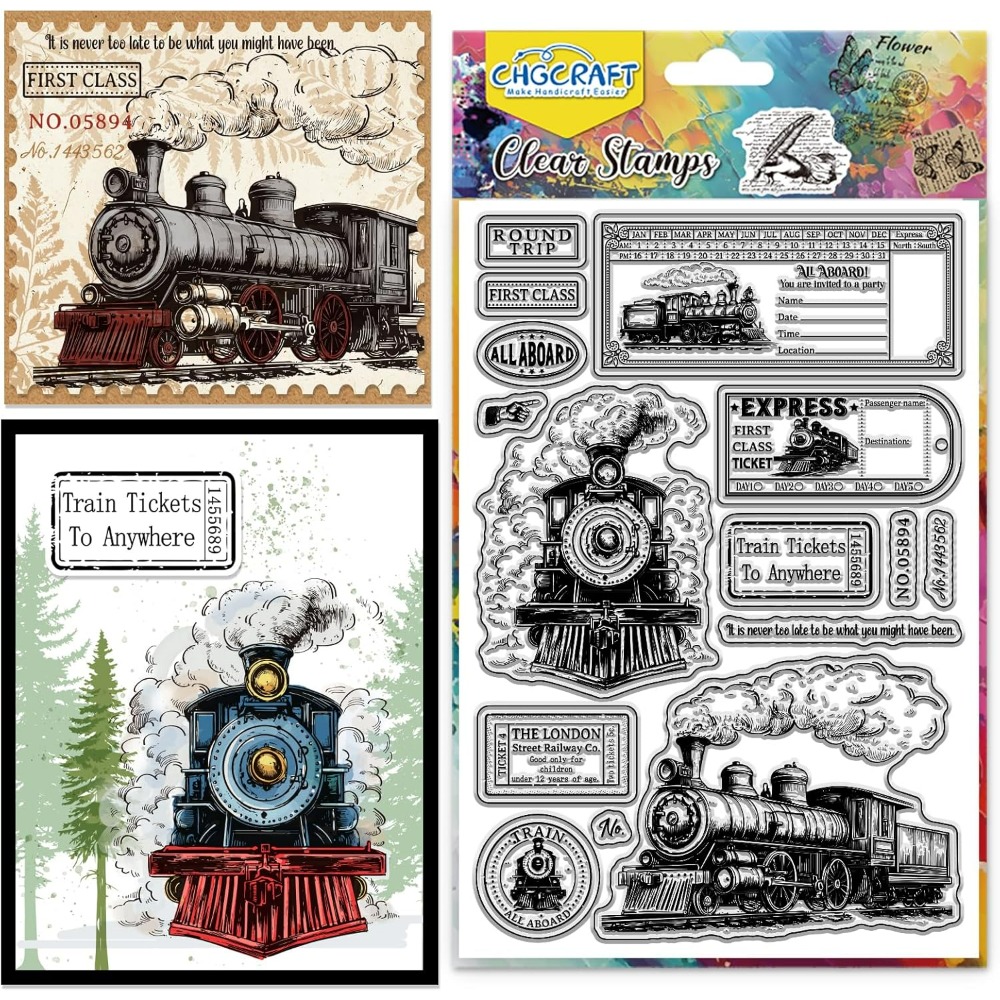 Vintage Train Tickets Clear St - Vintage Collectible Stamps reseña y precio