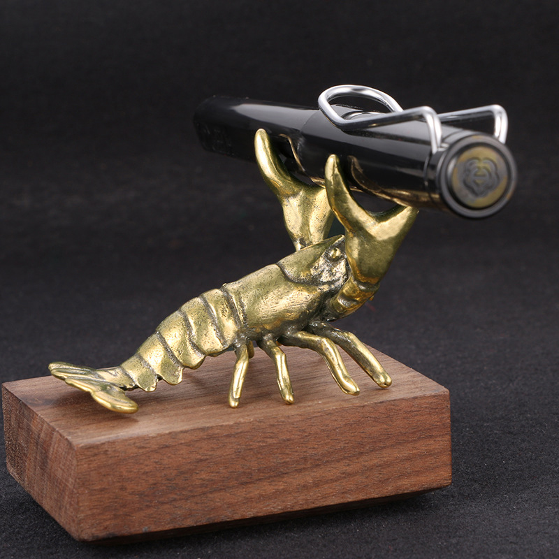 Solid Brass Crayfish Ornament  - Vintage Collectible Pens reseña y precio
