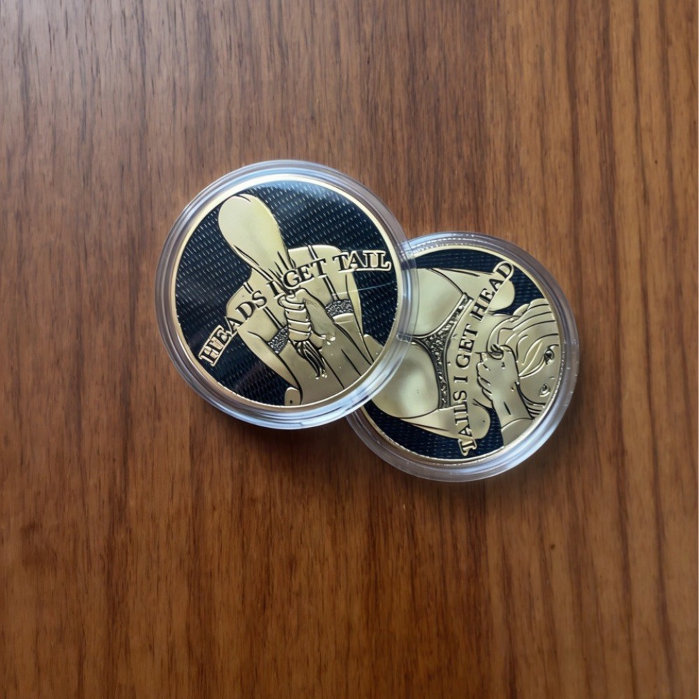 New Funny Heads and Tails Coin - Collectible Vintage Brooches reseña y precio
