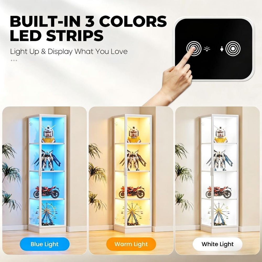 Illuminated 4-Tier Display Cab - Collectible Collection reseña y precio