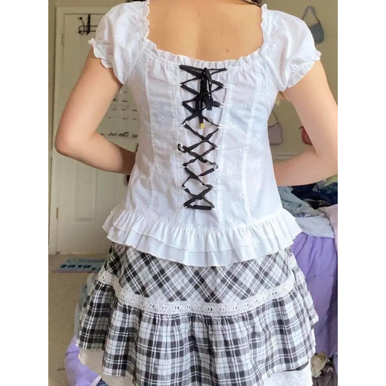 Kawaii Corset Ops 2000s Women' - Collectible Vintage T Shirts reseña y precio