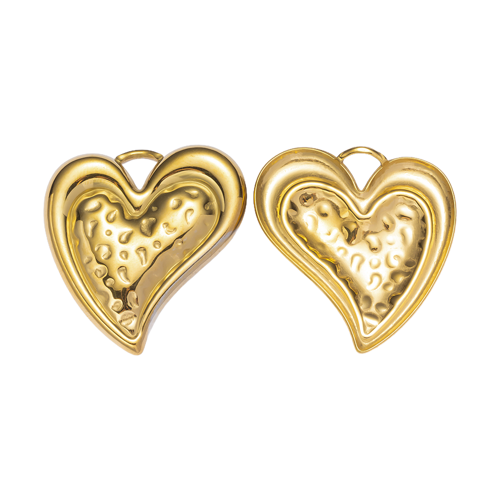 2pcs Gold Stainless Steel Hear - Vintage Collectible Item reseña y precio
