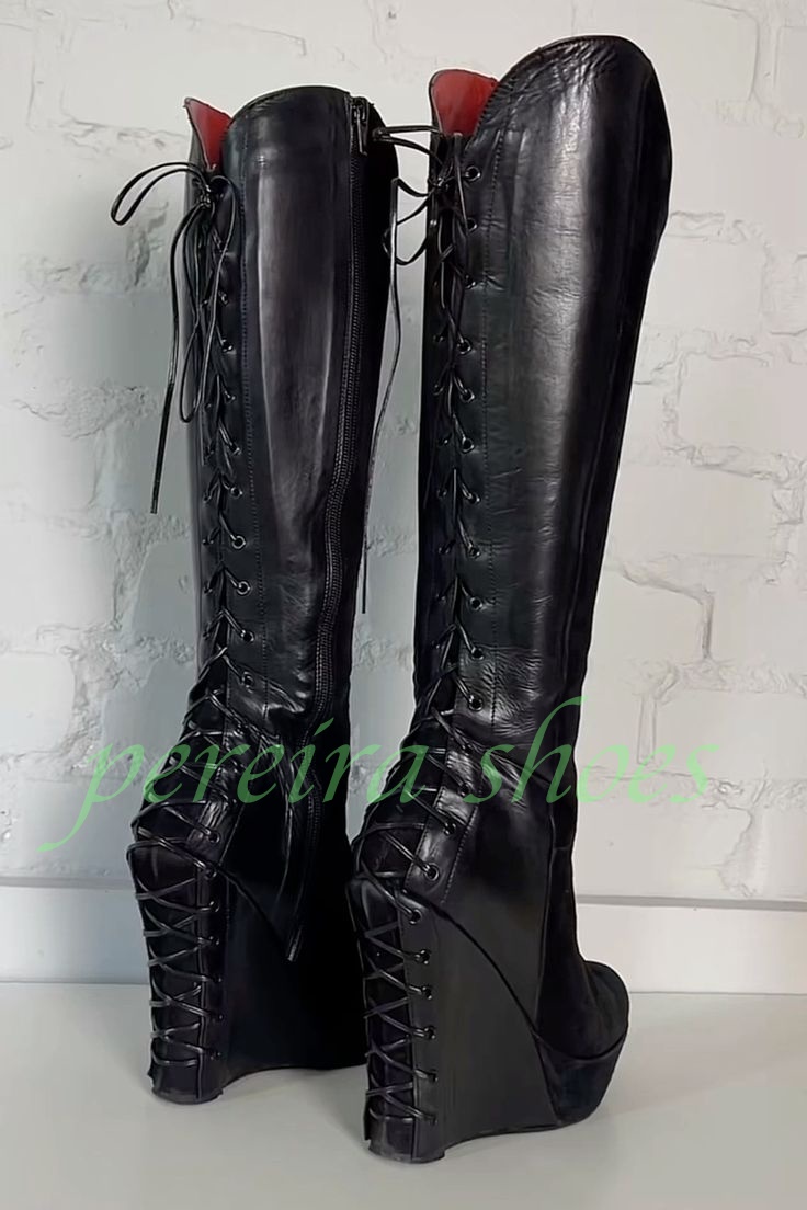 Lady Black Platform Wedges Hee - Vintage Zipper reseña y precio