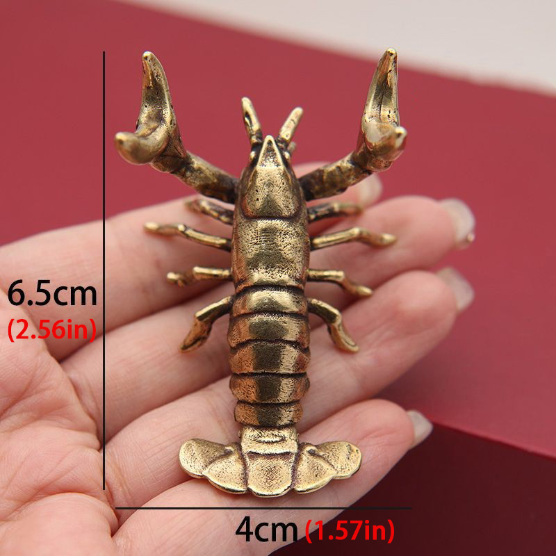 Hot ! Solid Brass Crayfish Orn - Vintage Collectible Furniture reseña y precio