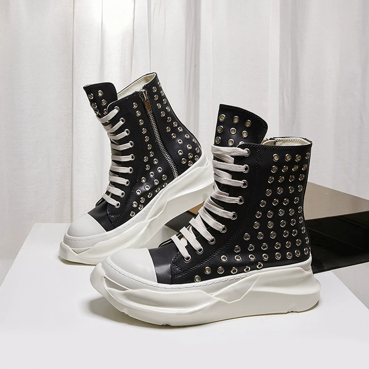 Vintage Men Shoes High-TOP Pla - Vintage Zipper reseña y precio