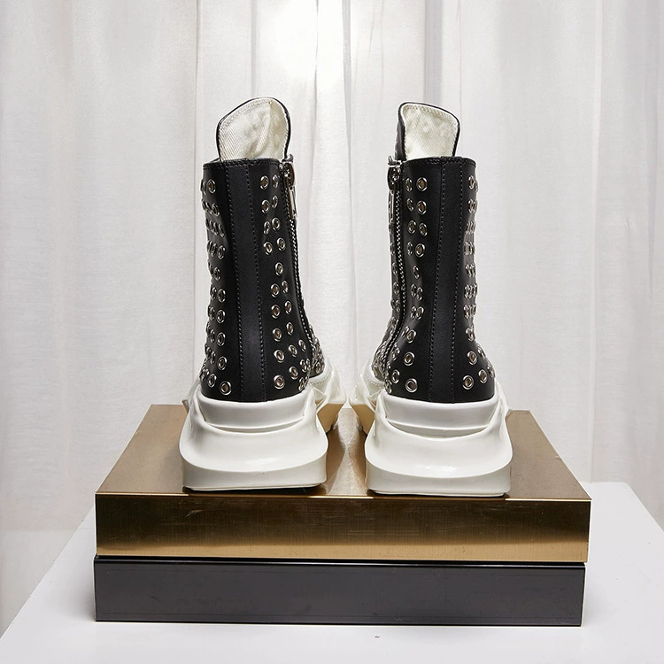 Vintage Men Shoes High-TOP Pla - Vintage Zipper reseña y precio