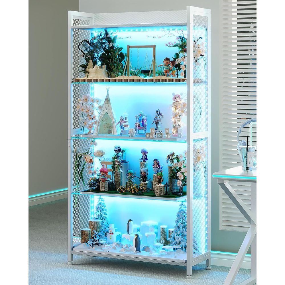 Illuminated Glass Display Cabi - Collectible Collection reseña y precio