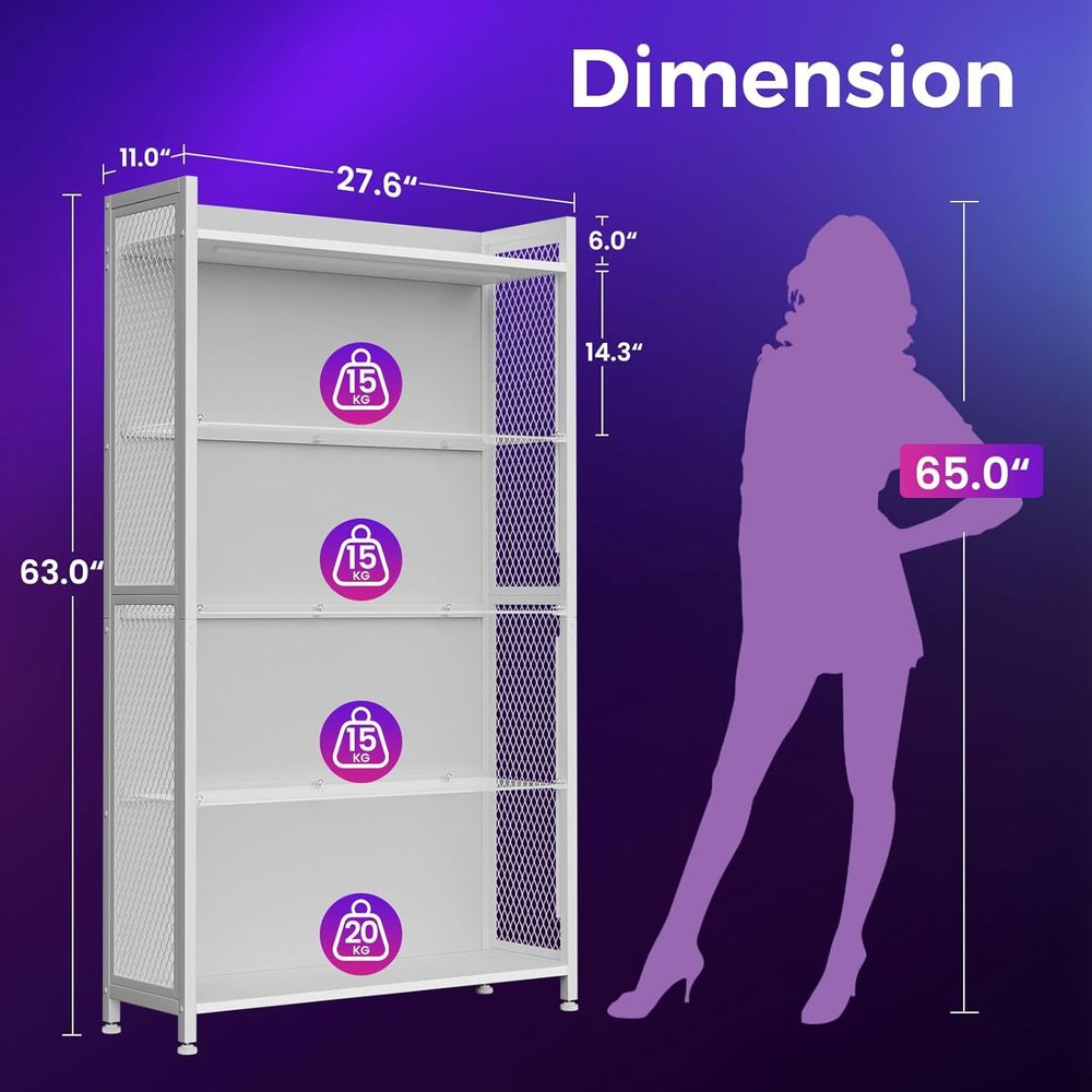 Illuminated Glass Display Cabi - Collectible Collection reseña y precio
