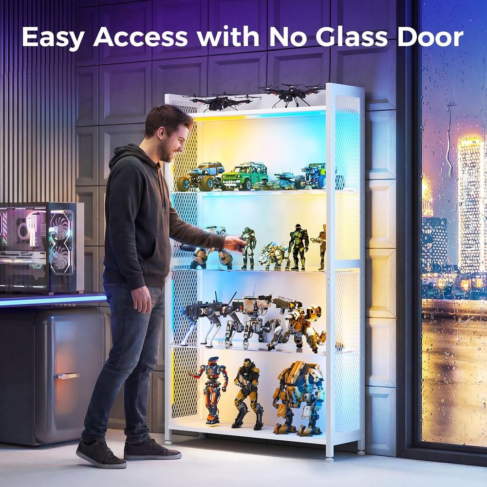 Illuminated Glass Display Cabi - Collectible Collection reseña y precio