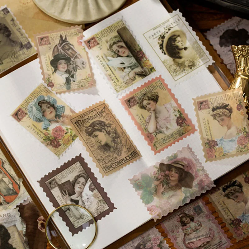 60pcs/lot Vintage Ladies Stamp - Vintage Collectible Stamps reseña y precio