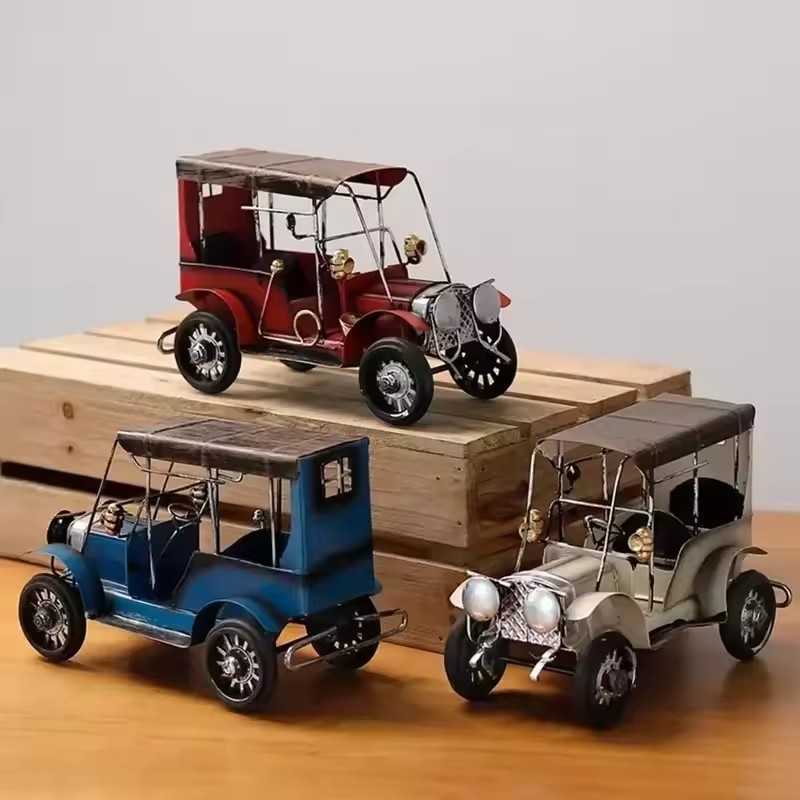 Retro Nostalgic Tin Antique Ca - Vintage Collectible Cars reseña y precio