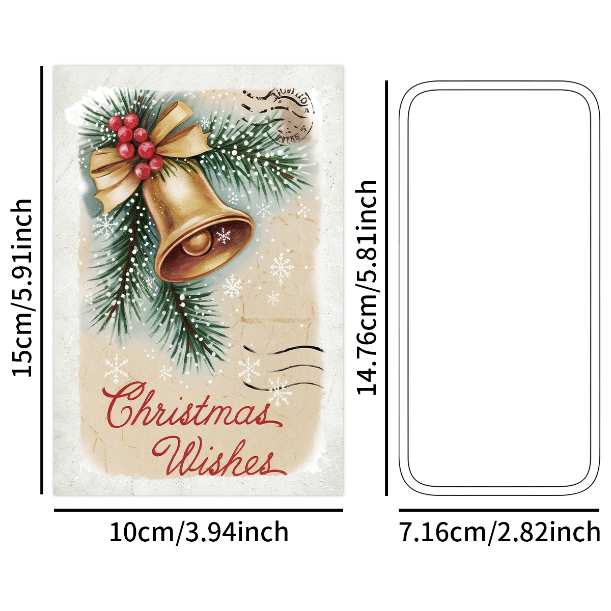 12pcs Vintage Christmas Stamp  - Vintage Collectible Stamps reseña y precio