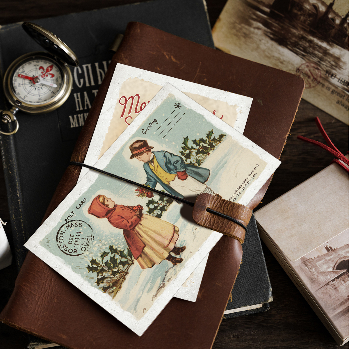 12pcs Vintage Christmas Stamp  - Vintage Collectible Stamps reseña y precio