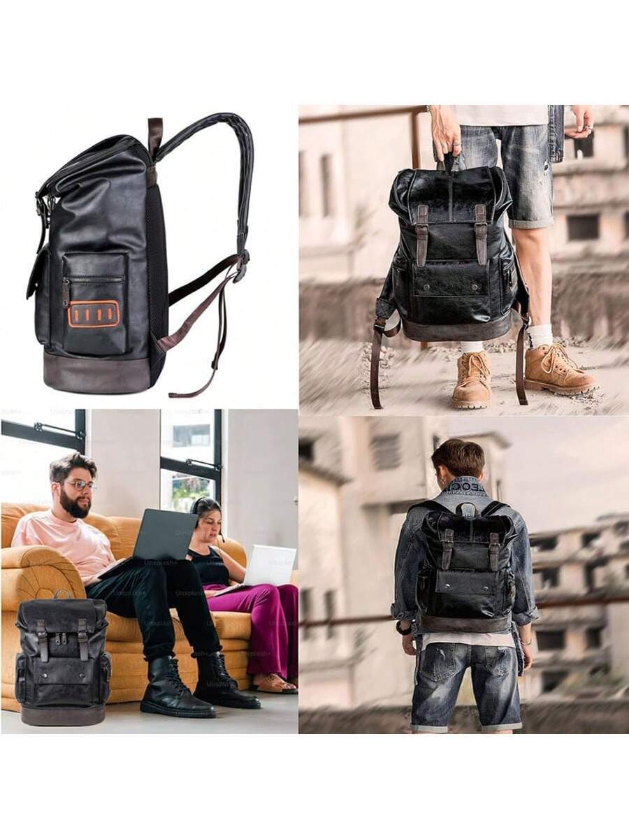 Vintage Black Leather Laptop B - Vintage Zipper reseña y precio