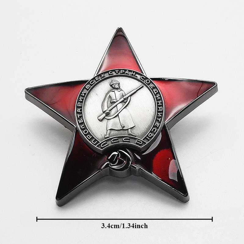 1Pc Red Star Badge Lapel Pins  - Collectible Vintage Brooches reseña y precio