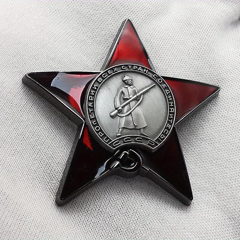 1Pc Red Star Badge Lapel Pins  - Collectible Vintage Brooches reseña y precio